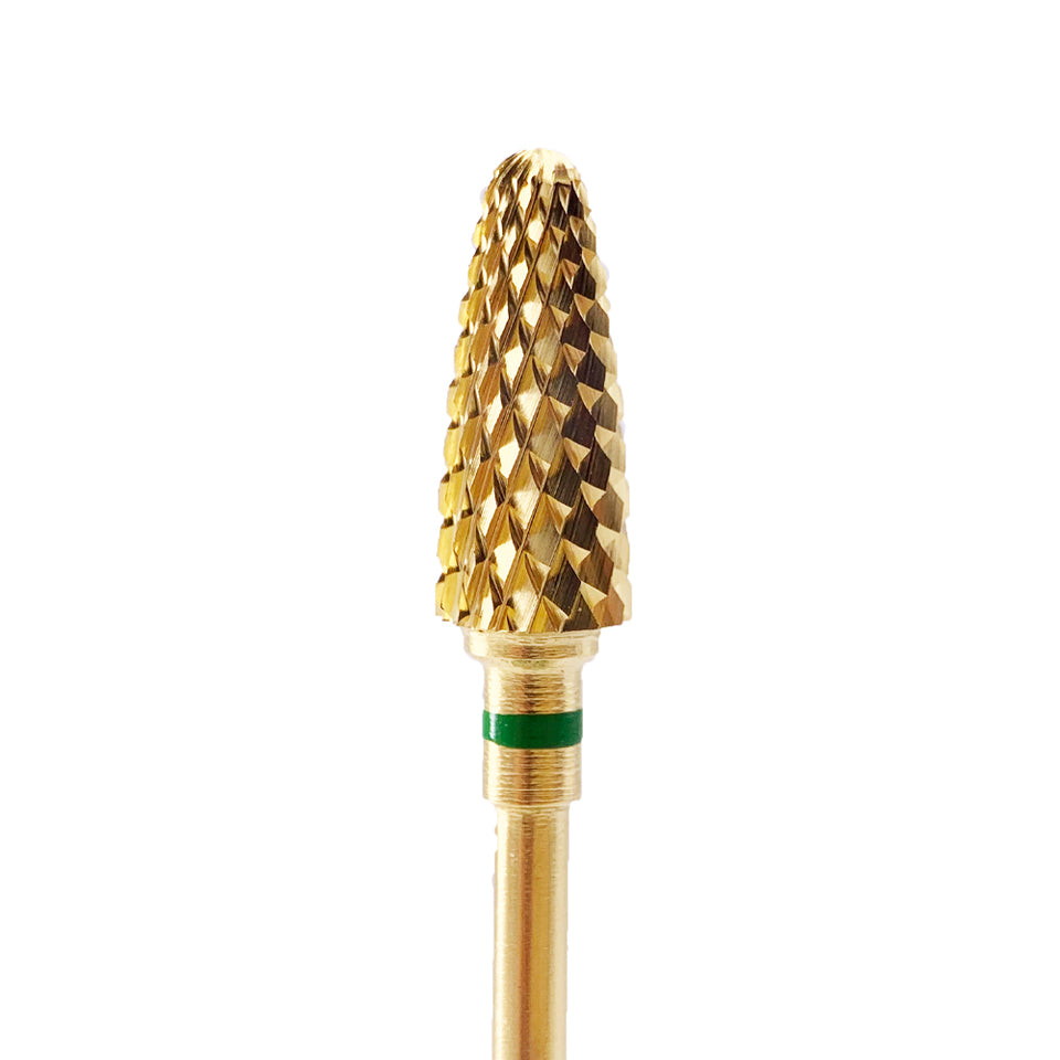 Tungsten Carbide Flame Bur - Gold