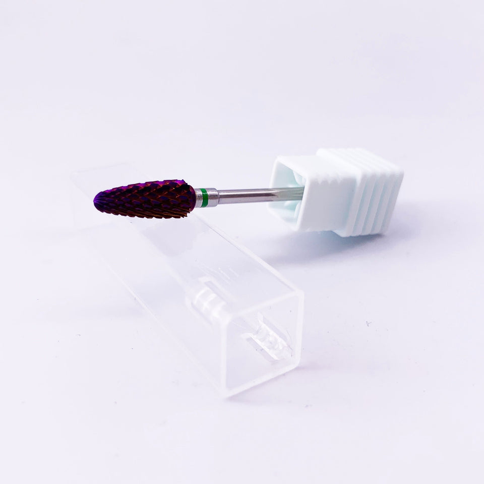 Tungsten Carbide Flame Bur - 4 Pack (Purple)