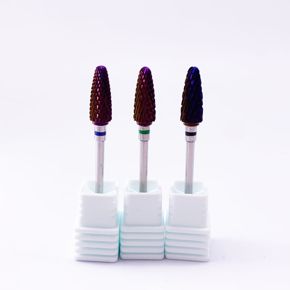 Tungsten Carbide Flame Bur - 4 Pack (Purple)