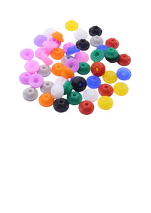 Silicone Dust Caps (50pcs) - Mixed Colours