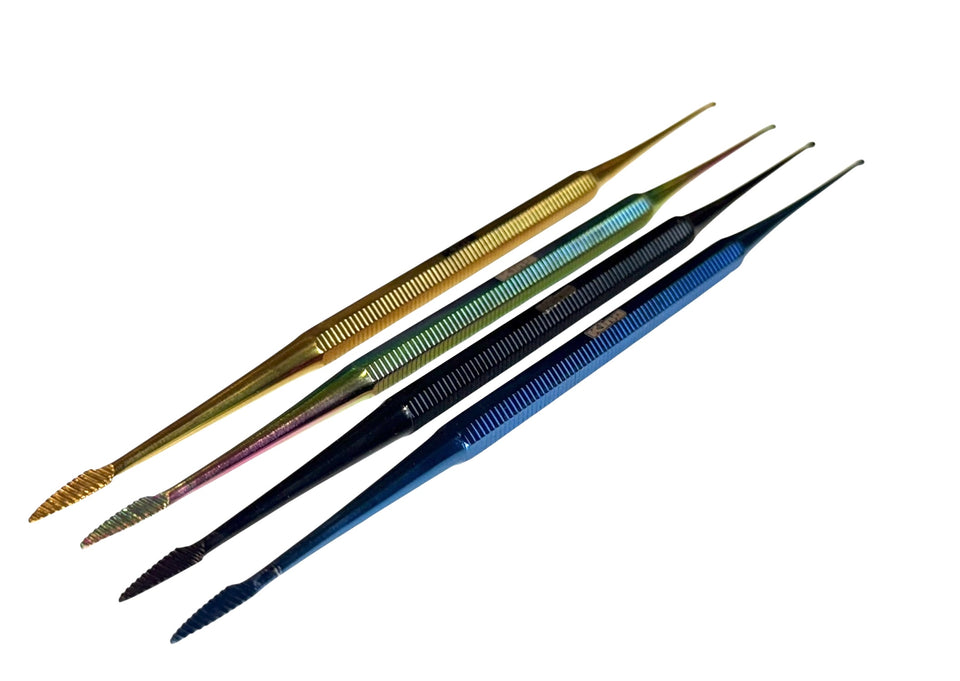 Curette with Blacks File - Multicolour, Gold, Black, Blue