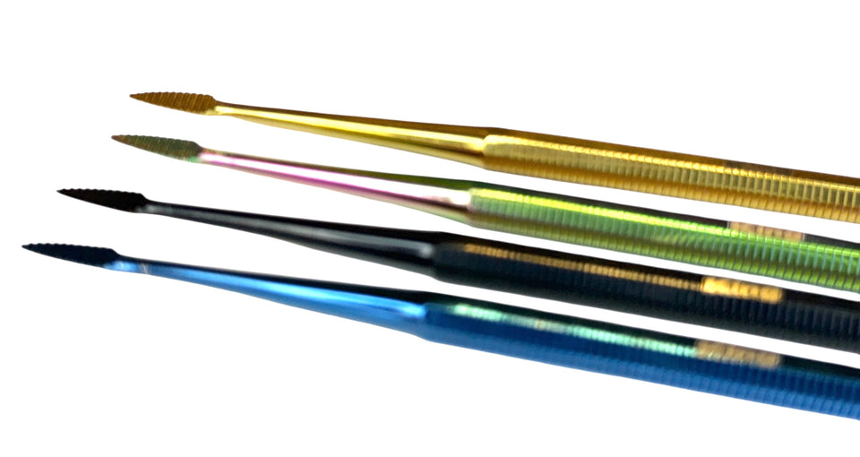 Curette with Blacks File - Multicolour, Gold, Black, Blue