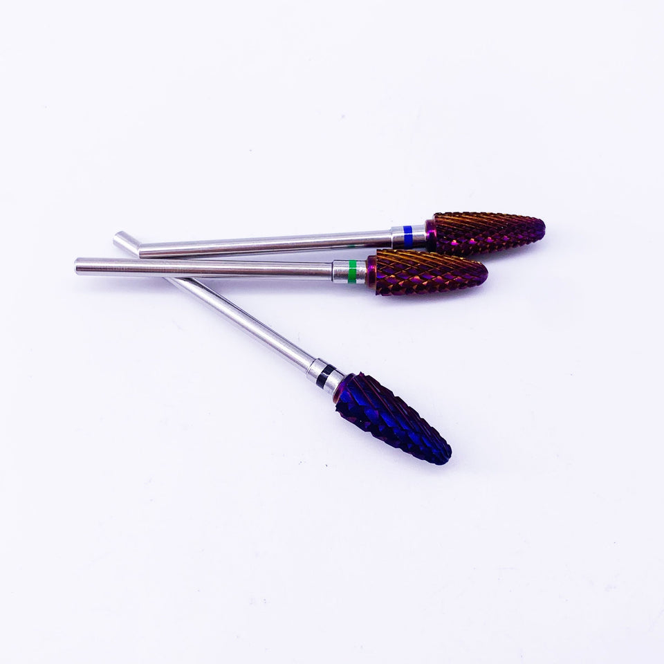 Tungsten Carbide Flame Bur - 4 Pack (Purple)