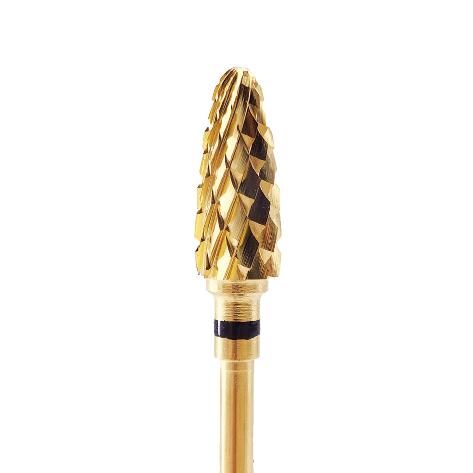 Tungsten Carbide Flame Bur - Gold