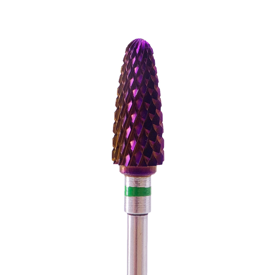 Tungsten Carbide Flame Bur - 4 Pack (Purple)