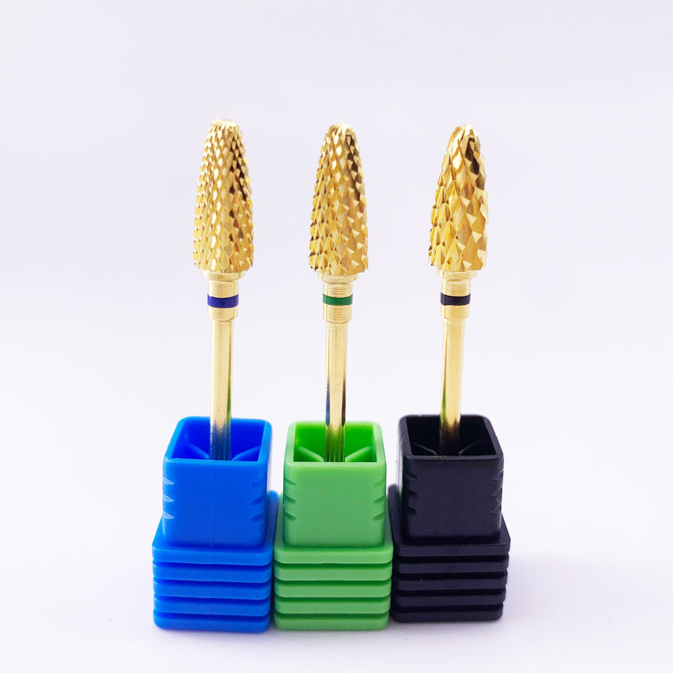 Tungsten Carbide Flame Bur - Gold